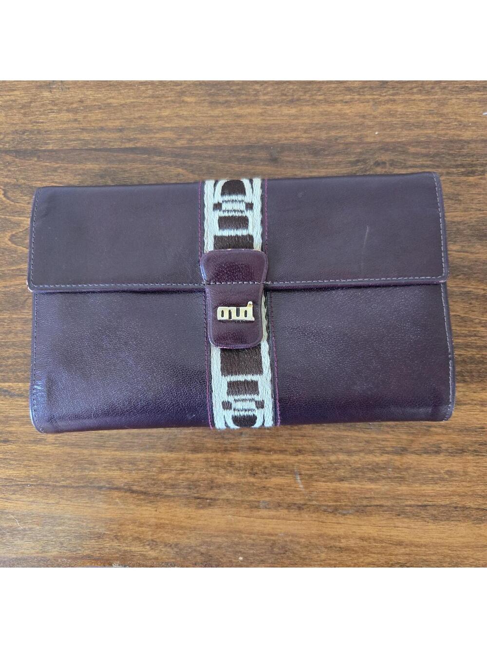 Vintage Trifold Purple Clutch Handbag
